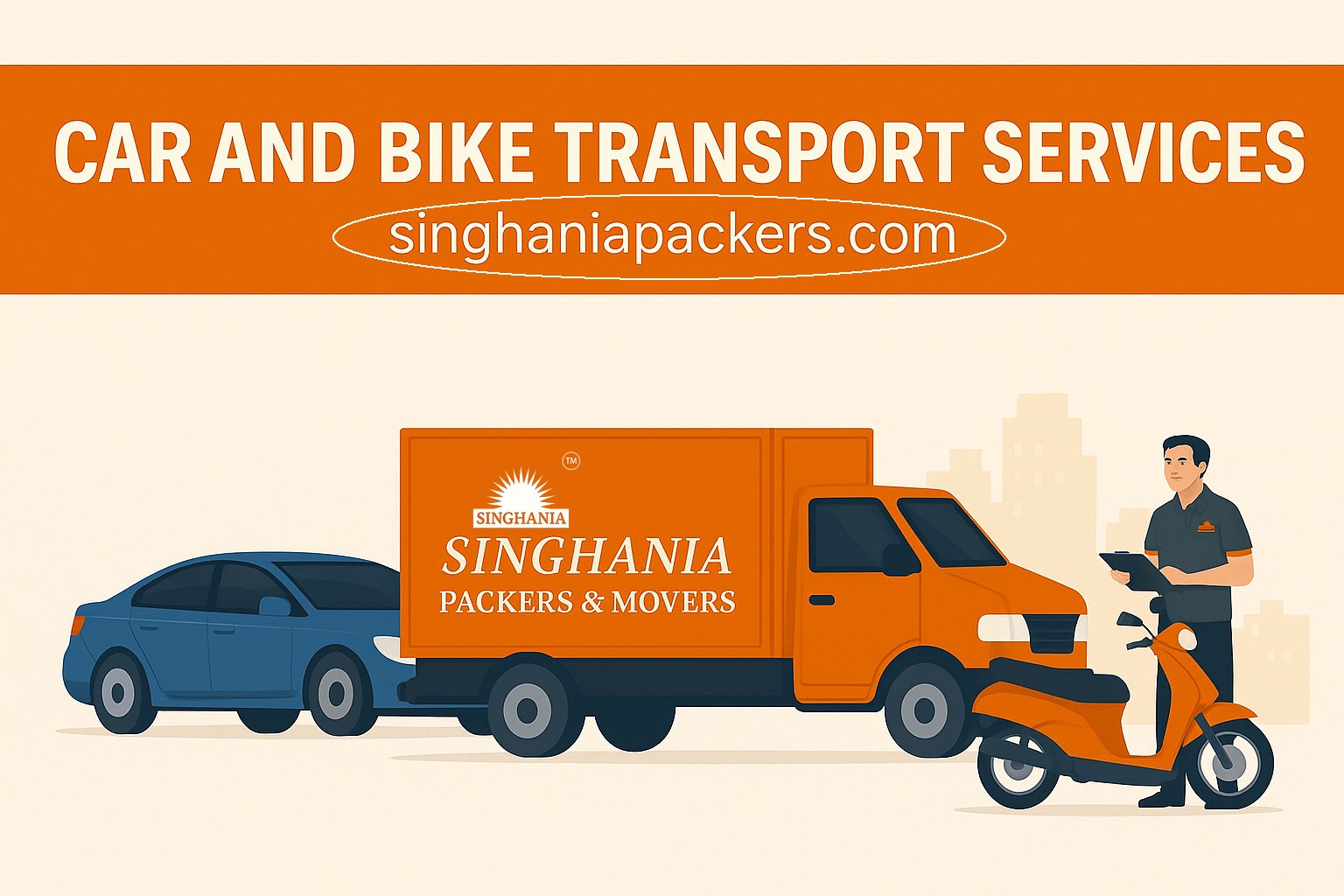 Car and bike transport services in India - Singhania Packers and Movers